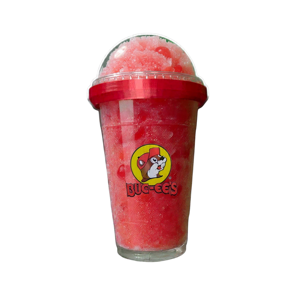 Bucees large red no drip lid version slushie
