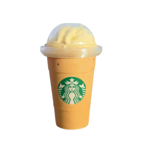 The clear no drip lid ring fits grande and venti sized starbucks to go drinks.